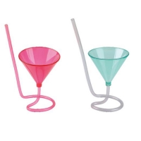 Plastic Martini Straw Sipper/Cup