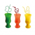 Plastic Margarita Straw Sipper/Cup