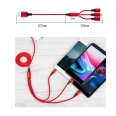 2.4 A Fast Charge 3 in 1 Nylon Braided  Phone Charging Cable