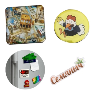 Full Color Imprint Custom Shap Epoxy Fridge Magnets