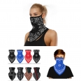 Breathable Ice Silk Triangle Bandanna Face Scarf Ear Loops