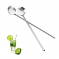 Stainless Steel Drinking Straw Spoon