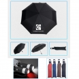 Custom LED Safe Automatic Open Foldable Umbrella With Torch