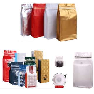 Custom Zipper Aluminium Foil Coffee Beans Food Bag