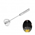 Semi-Automatic Stainless Steel Egg Beater Kitchen Tool