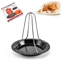 Folding Steel Upright Chicken Roaster Rack