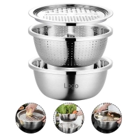 3 in 1 Kitchen Multipurpose Salad Maker Bowl