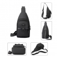 Polyester Male One-shoulder Chest Bag Crossbody Sling Backpack