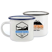 Custom Full Color Imprint 12 OZ Enamel Mug