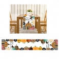 Custom Full Color Imprint  Rectangle Halloween Linen Table Runners