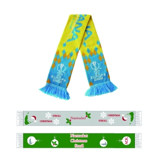 Acrylic Knitted Scarf Jacquard Soccer Scarf