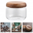 8oz Small Coffee Bean Jars With Sealed Wooden Lids