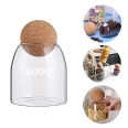 16oz Spice Storage Container Ball Cork Glass Jar