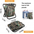 Folding Stool Backpack Insulated Cooler Bag