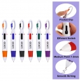 Retractable Shuttle 4-in-1 Multicolor Ballpoint Pen with Carabiner Keychain On Top