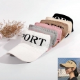 Sun Visor Knitted Elastic Sports Hat Empty Top Quick Drying Wide Brim Golf Hat For Women