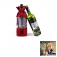 Linen Wine Bottle Gift Wrap Drawstring Bag With Clear Sheer Window