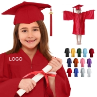 Kids Shiny Graduation Gown Cap Set