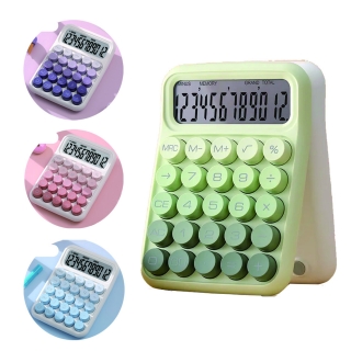 Electronic Desktop Calculator with Gradient Color Mechanical Pushbutton