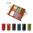 RFID Blocking Multi-card Position Clutch Leather Long Retro Wallet Card Holder