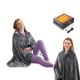 USB Charging Heated Shawl Blanket with 3 Heating Levels