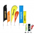 Double Sided Blade Flag Kit with Cross Base and Water Bag