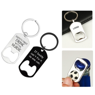 Stainless Steel Bottle Opener Keychain