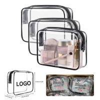 PVC Clear Waterproof Toiletry Bag for Travel and Makeup