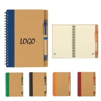 Printed Spiral Notebook and Pen