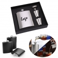 8 Oz Hip Flask Gift Box Set