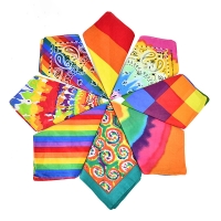 100% Cotton Rainbow Bandanas