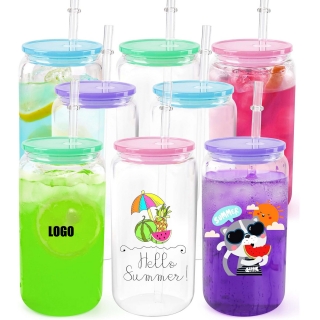 16oz Plastic Drinking Clear Can Cups with Chroma Lid