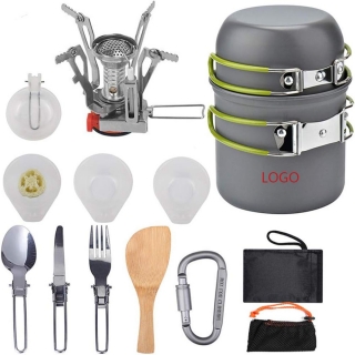 Portable Camp Stove Pots Pans Set