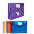 A4 Three-dimensional Button Bag Transparent PP Document Folder