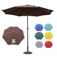 Outdoor Patio Umbrella with Push Button Tilt and Crank