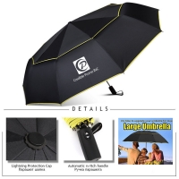 Double Layer Windproof Automatic Umbrellas with Anti-UV Straight Folding Multi-coloured