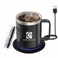 12 oz Self Heating Coffee Mug with Double-Layer 18/8 Stainless Steel 131℉ Beverage Cup Warmer