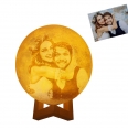 3D Moon Lamp with 4.7 Inch Wooden Base