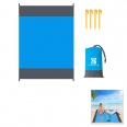 Foldable Pocket Beach Mat Compact Picnic Blanket With 4 Stakes