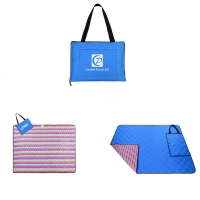 Foldable Picnic Blanket Beach Mat Compact Tote Bag