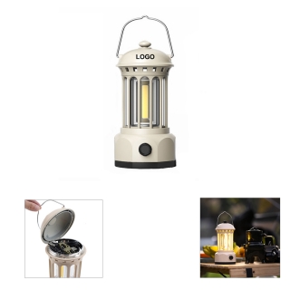 Rechargeable Handheld LED Camping Lantern Garden Lamp Storage Case With Hook