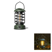 Vintage Rechargeable LED Camping Lantern Garden Lamp With Hook