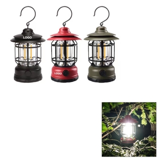 Vintage USB Rechargeable LED Camping Lantern Tent Light