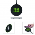 15W Round Light Up LED Logo Wireless Charger