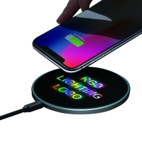 15W 7 Colors Dynamic RGB Lighting Laser Logo Wireless Charger