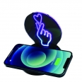 Acrylic 3D 7 Colors Changing Night Light Wireless Charger Phone Stand