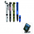 Multi-function 6-in-1 Compass LED Mobile Phone Holder Screwdriver Ballpoint Pen