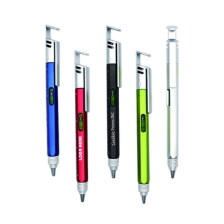 6 in 1 Multitool Pen With Ruler Phone Holder Level Gauge Screwdriver