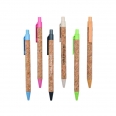 Retractable Wheat Straw Cork Recycled Ballpoint Pen