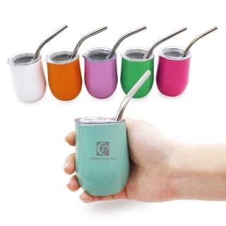 3oz Mini Tumbler Shot Glass with Straw and Lid